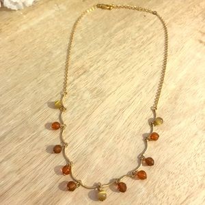 Gold Necklace with Beads
